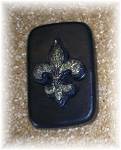 Rectangle Fleur de Lis, Black/Gold